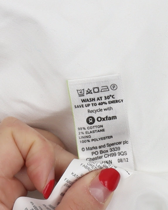 Marks and Spencer Women's White Pencil Skirt Size 10