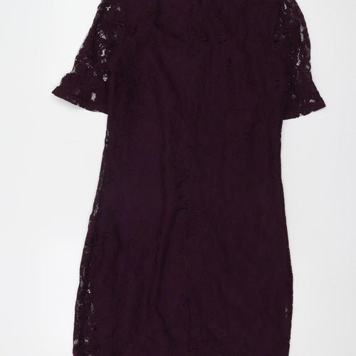 Dorothy Perkins Women's Purple Lace Dress UK 8