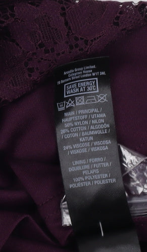 Dorothy Perkins Women's Purple Lace Dress UK 8