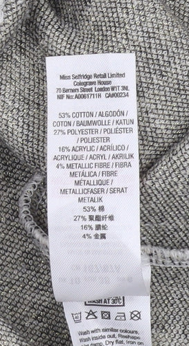 Miss Selfridge Women's Grey Check Cropped Jacket Size 10