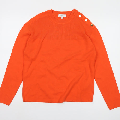 Marks and Spencer Women’s Orange Pullover Jumper M