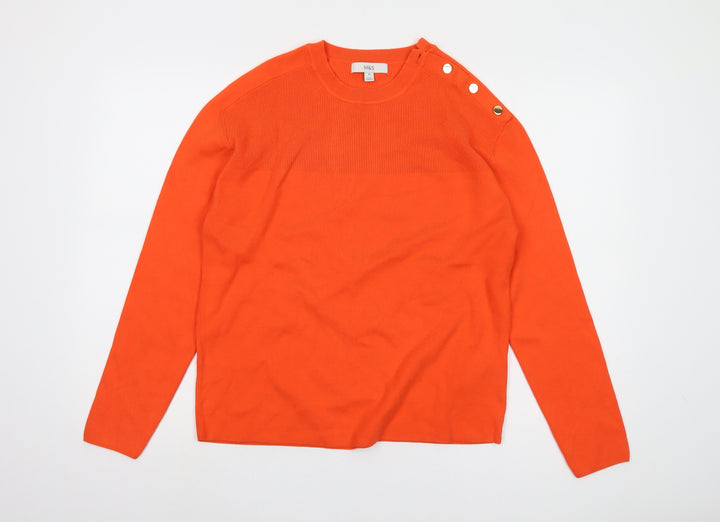 Marks and Spencer Women’s Orange Pullover Jumper M