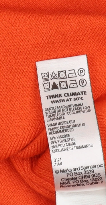 Marks and Spencer Women’s Orange Pullover Jumper M
