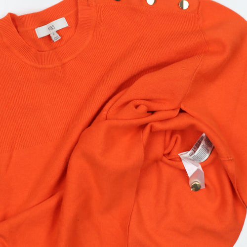 Marks and Spencer Women’s Orange Pullover Jumper M