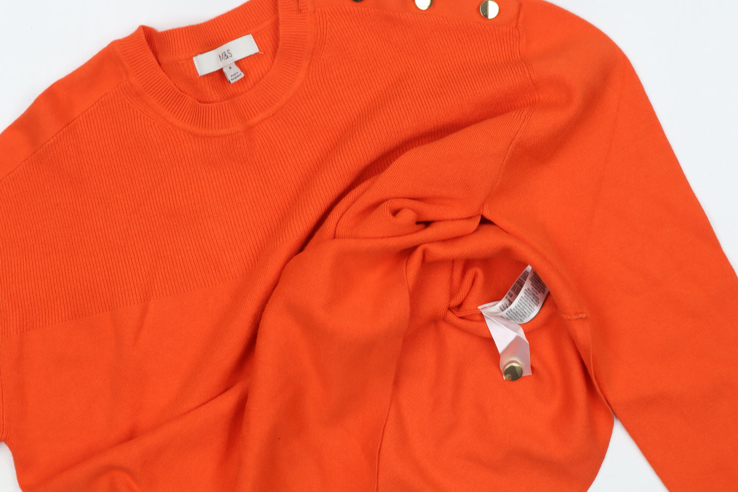 Marks and Spencer Women’s Orange Pullover Jumper M