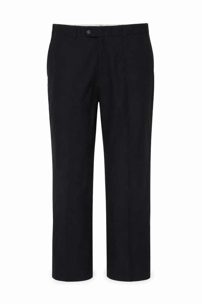 Front view of Moorcroft Men's Black Trousers, size 36, S