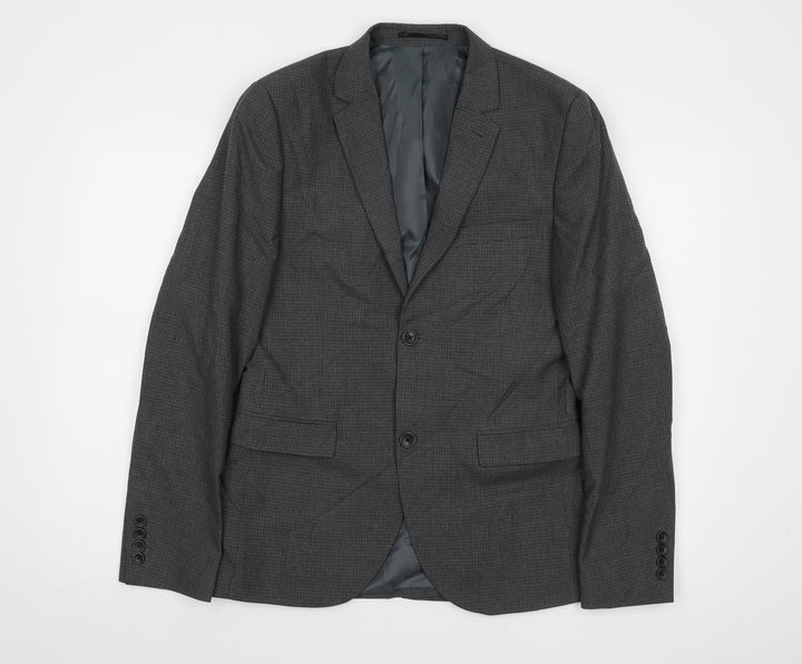 Swear & Mason Men's Grey Check Blazer, Size 38