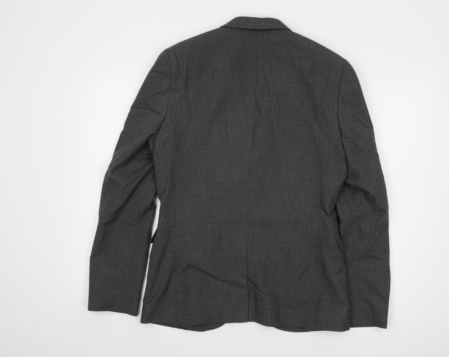Swear & Mason Men's Grey Check Blazer, Size 38