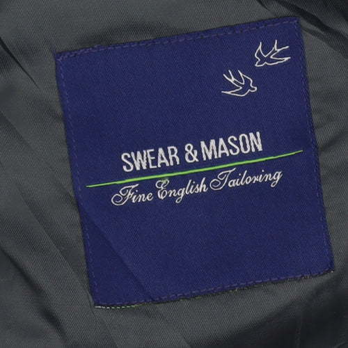 Swear & Mason Men's Grey Check Blazer, Size 38