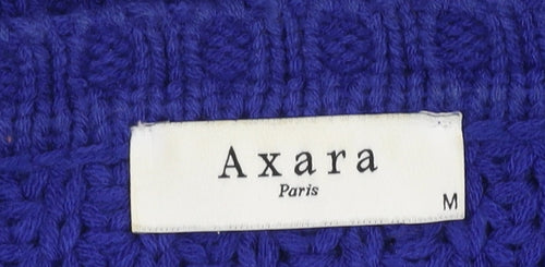 Axara Women's Blue Cable-Knit Pullover Jumper, Size M