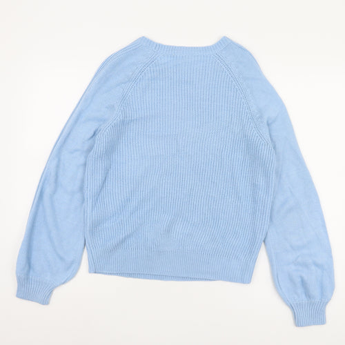 VILA Women's Blue Pullover Jumper - Size S