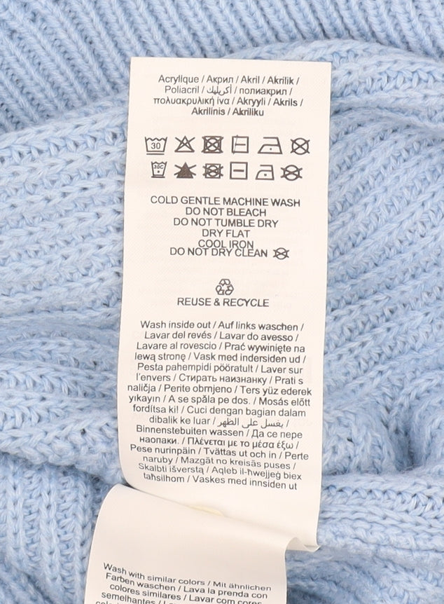 VILA Women's Blue Pullover Jumper - Size S