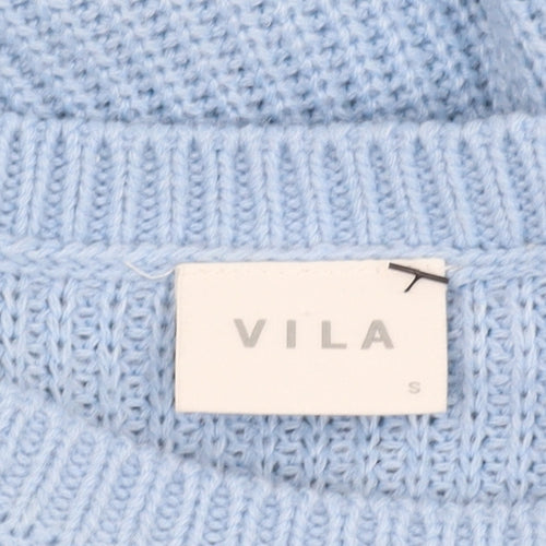 VILA Women's Blue Pullover Jumper - Size S