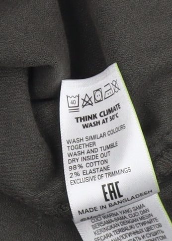 Marks and Spencer Women's Black Cotton Corduroy Skirt