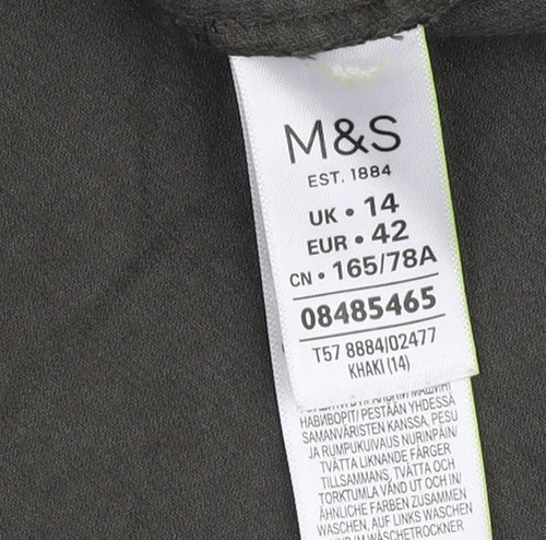 Marks and Spencer Women's Black Cotton Corduroy Skirt