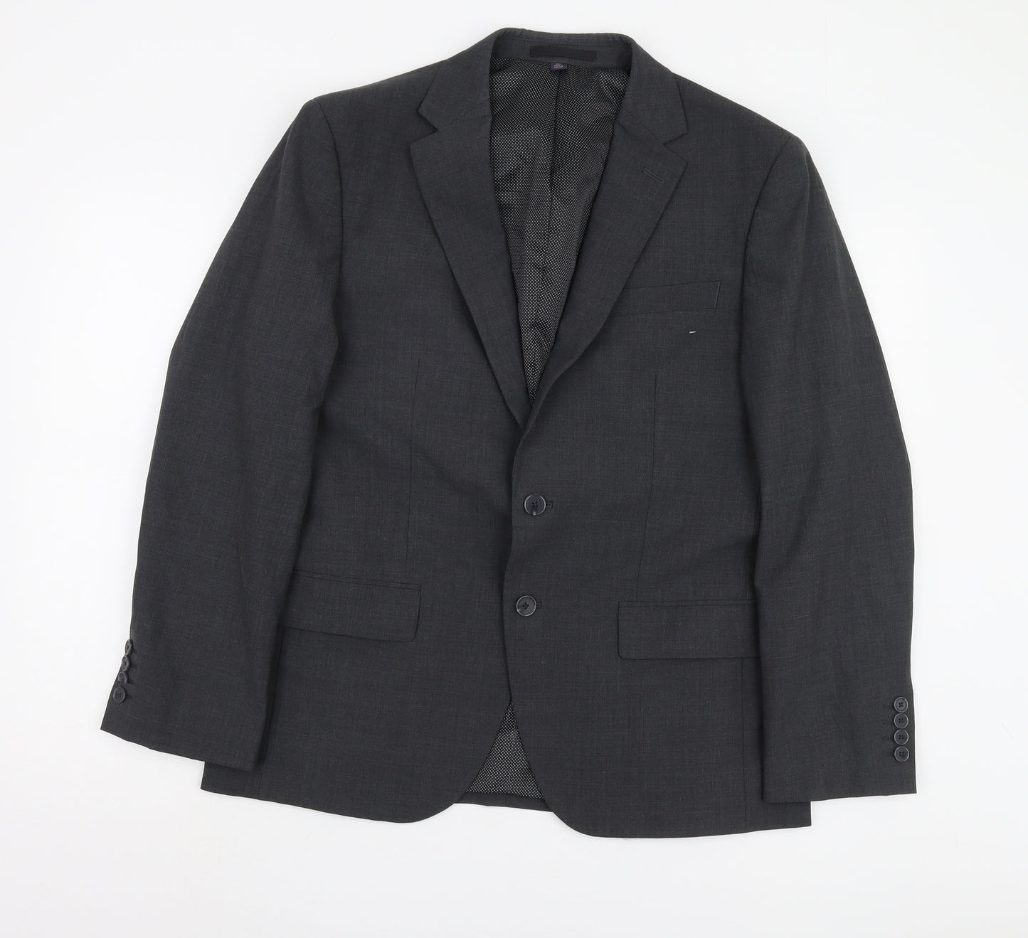 Marks and Spencer Men's Grey Suit Jacket, Size 40S