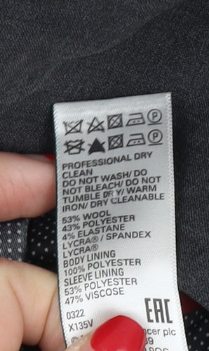 Marks and Spencer Men's Grey Suit Jacket, Size 40S