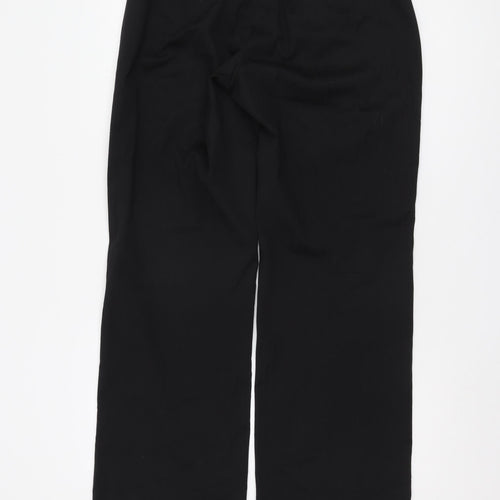 WE Women's Black Straight Trousers Size 12