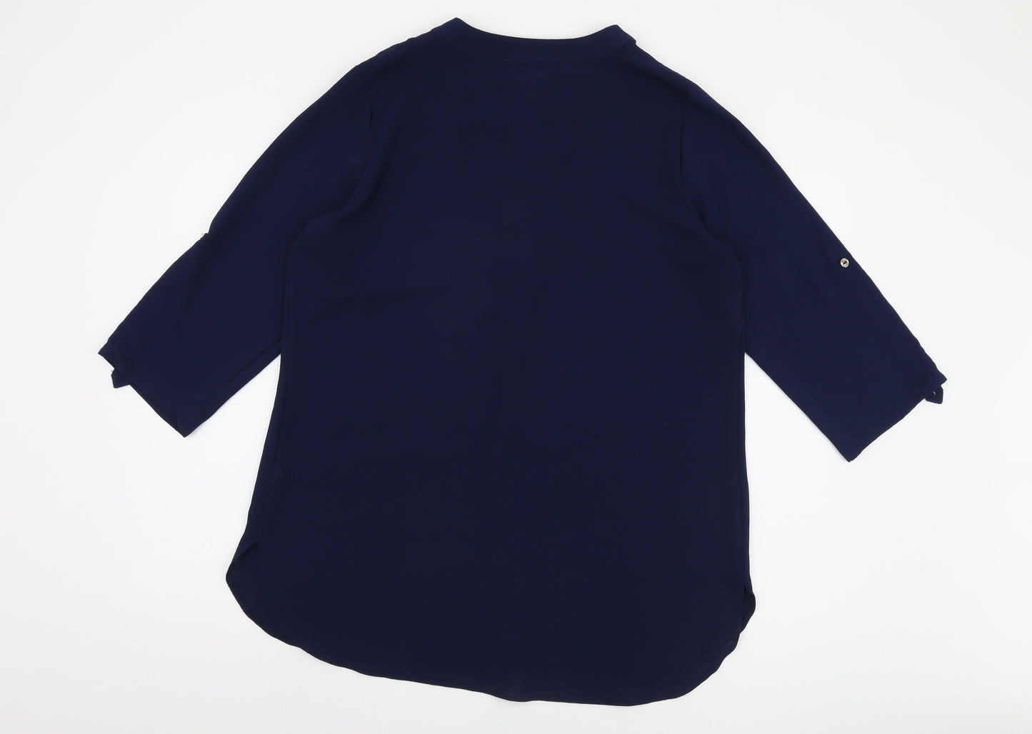 Roman Women's Blue Blouse Size 16 with 3/4 Sleeves