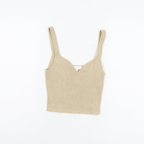 H&M Women's Beige Camisole Tank Top, XS