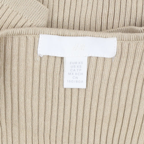 H&M Women's Beige Camisole Tank Top, XS