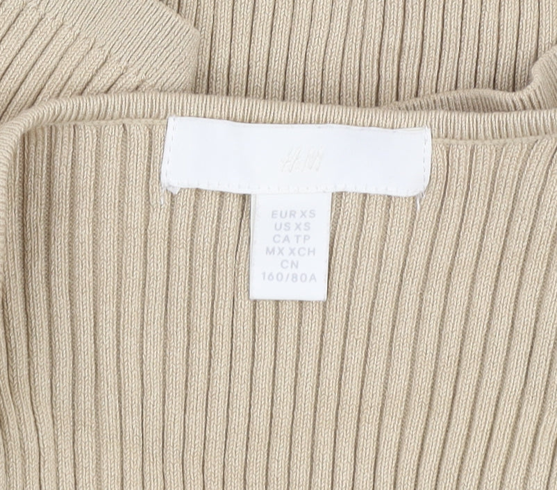 H&M Women's Beige Camisole Tank Top, XS