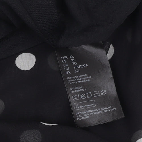 H&M Women's Black Polka Dot Skirt, XL