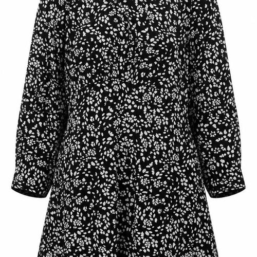 Topshop Women’s Black Floral Long Sleeve Dress UK 14