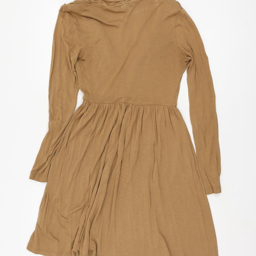 H&M Women's Brown Viscose Dress XS