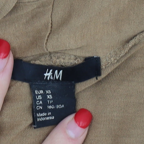 H&M Women's Brown Viscose Dress XS