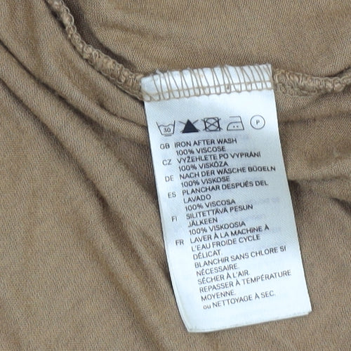 H&M Women's Brown Viscose Dress XS