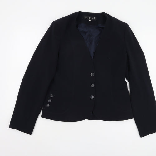 Anne Kelly Black Women’s Blazer, Size 12, Classic Style