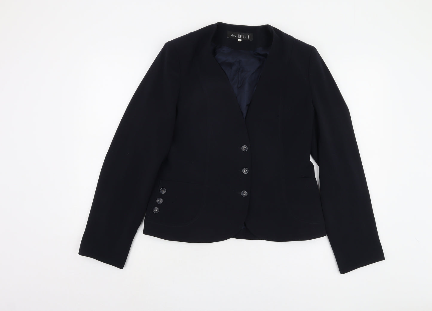 Anne Kelly Black Women’s Blazer, Size 12, Classic Style