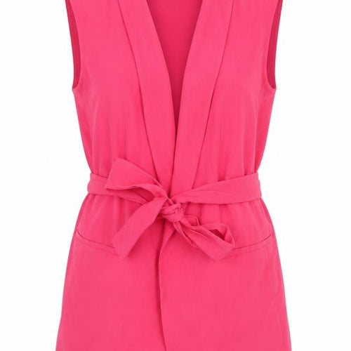 Marks and Spencer Pink Waistcoat Women Size 10 Belted