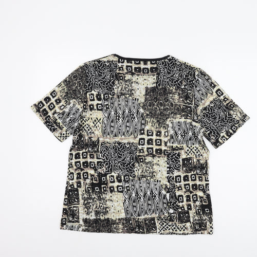 TIGI Women's Geometric Print T-Shirt, Size 14, Black