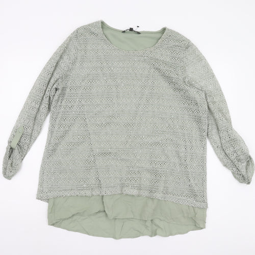 Bonmarché Women's Green Knit Blouse Size 18