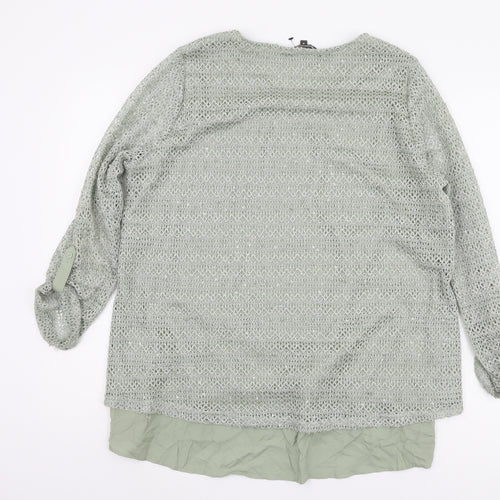 Bonmarché Women's Green Knit Blouse Size 18