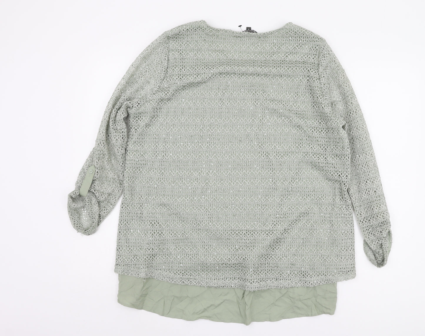 Bonmarché Women's Green Knit Blouse Size 18