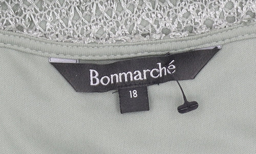 Bonmarché Women's Green Knit Blouse Size 18