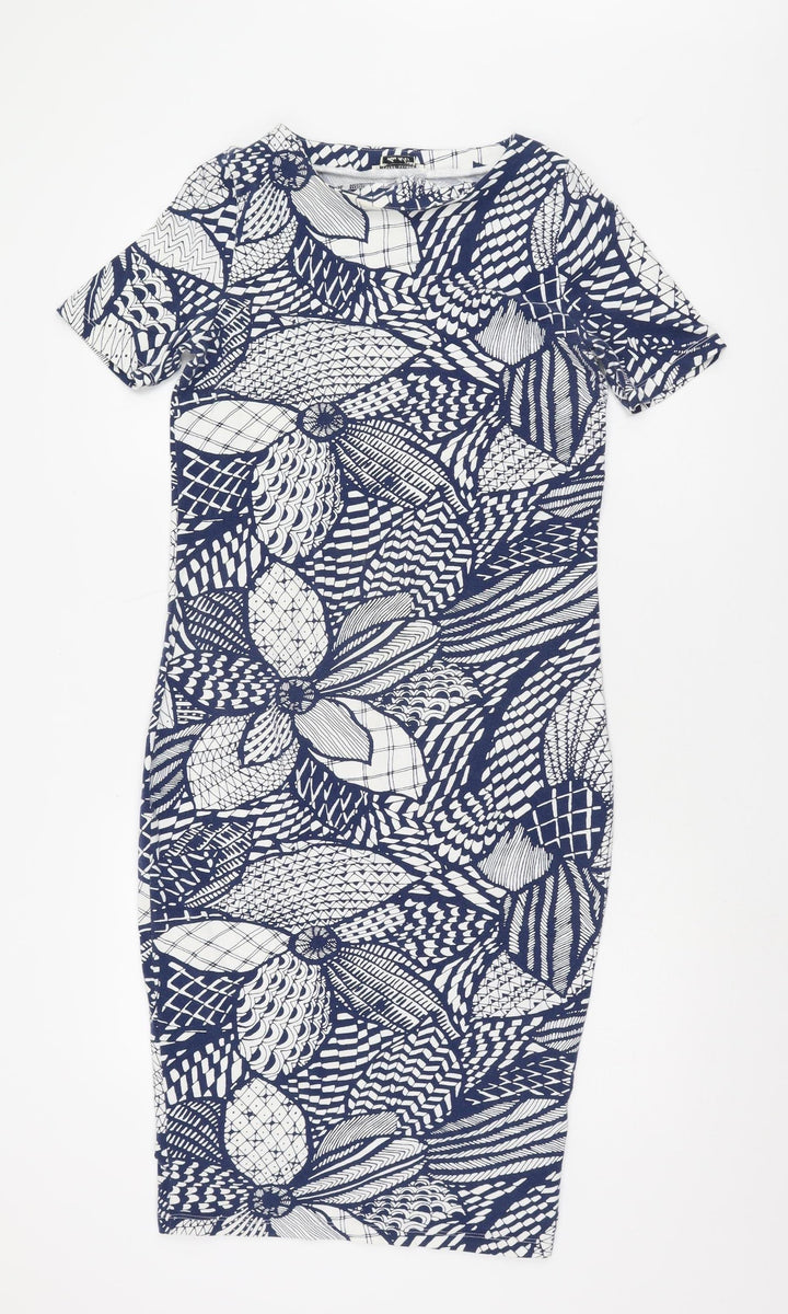 River Island Women's Blue Shift Dress Size 14