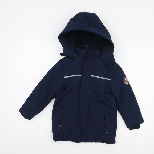 Andy & Evan Boys Blue Parka Jacket XS