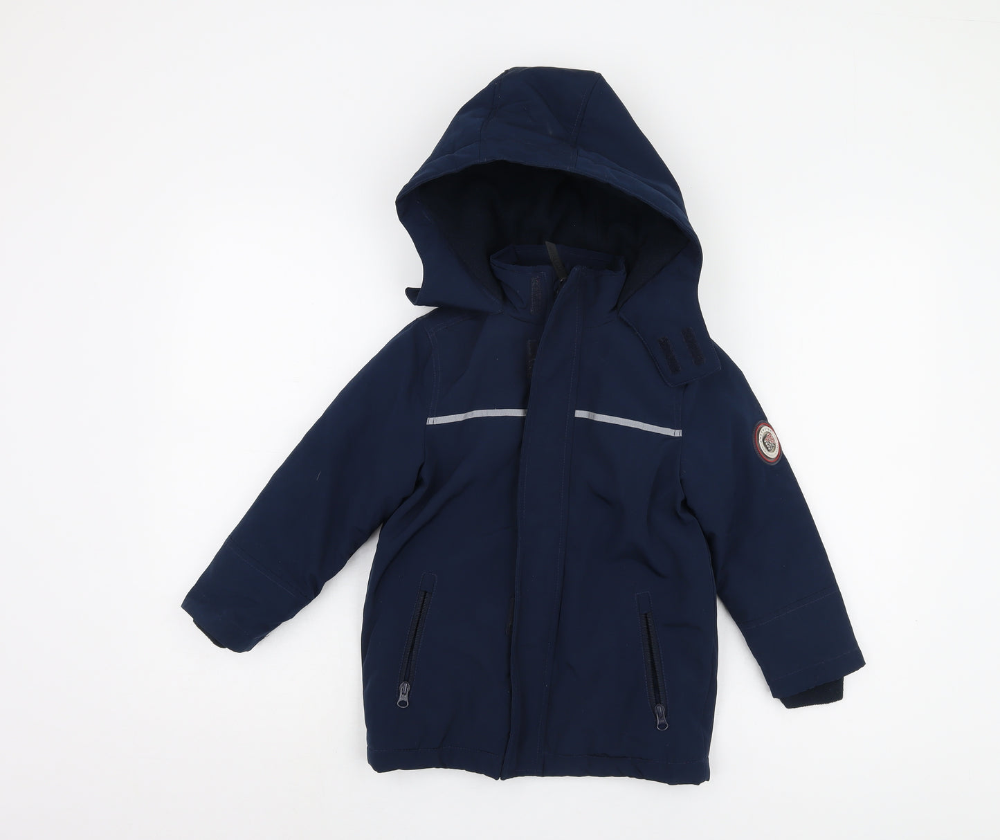 Andy & Evan Boys Blue Parka Jacket XS