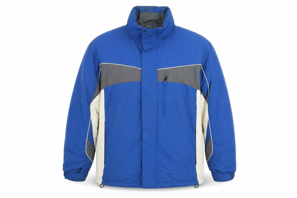 Front view of Marks & Spencer Men's Blue Puffer Jacket L Casual