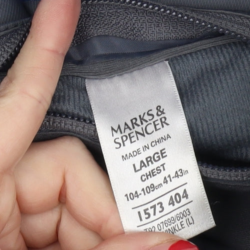 Marks and Spencer Men's Blue Puffer Jacket L Casual