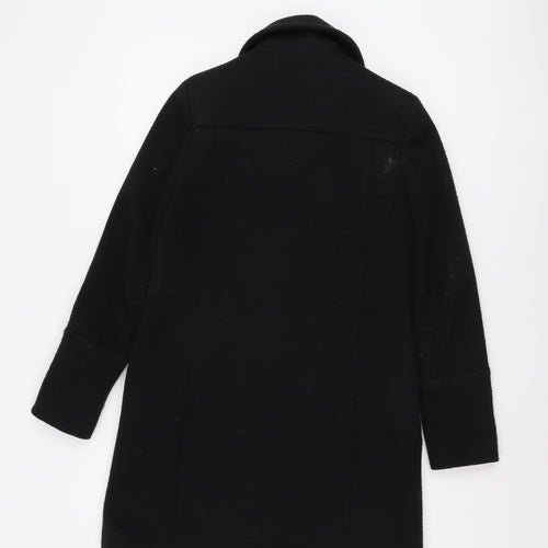 Wallis Women's Black Overcoat, Size 8, Mid-Length