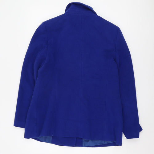John Lewis Women's Blue Pea Coat, Size 14, Classic Style