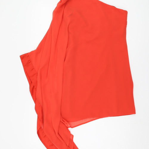 Lipsy Women's Red One Cape Shoulder Dress