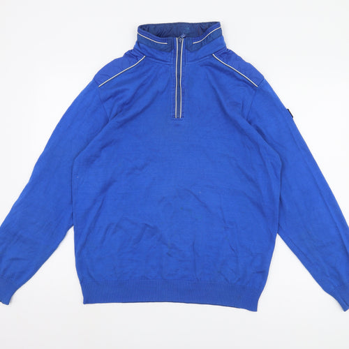 Paul & Shark Blue Cotton Pullover Men's Jumper M
