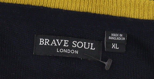 Brave Soul Men's Multicoloured XL Pullover Jumper
