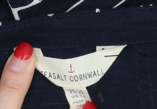 Seasalt Cornwall Women's Blue Geometric Tunic, Size 16